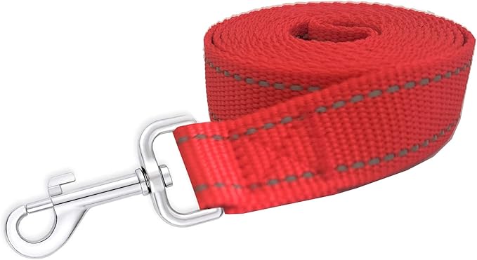 Reflective Dog Leash 7Ft /8 Feet Long, 1 Inch Wide, for Small and Medium Dogs