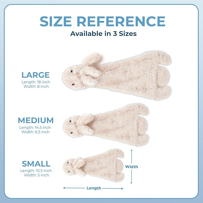 Best Pet Supplies Squeaky Dog Toys with Soft Durable Fabric for Small, Medium and Large Pets Interactive Toy for Indoor Play, Supports Active Biting and Play - Hare, Large