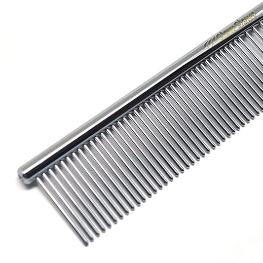 Cat Combs with Rounded Teeth, Removing Tangles and Knots, Quality Chrome Plated Thinner Round Spine Comb, Great Hand Feel and is NOT Easy to Rust, Exquisite and easy to carry