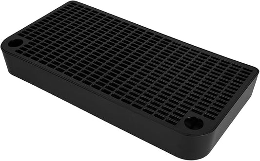 Cat Litter Box Step, Cat Ramp for Litter Box, Double Layered Litter Catcher Mat with Filter Function, Pet Ramp Stool for Kitten & Elderly Cats, Non-Slip & Anti-Litter Tracking, Easy Clean (Black)