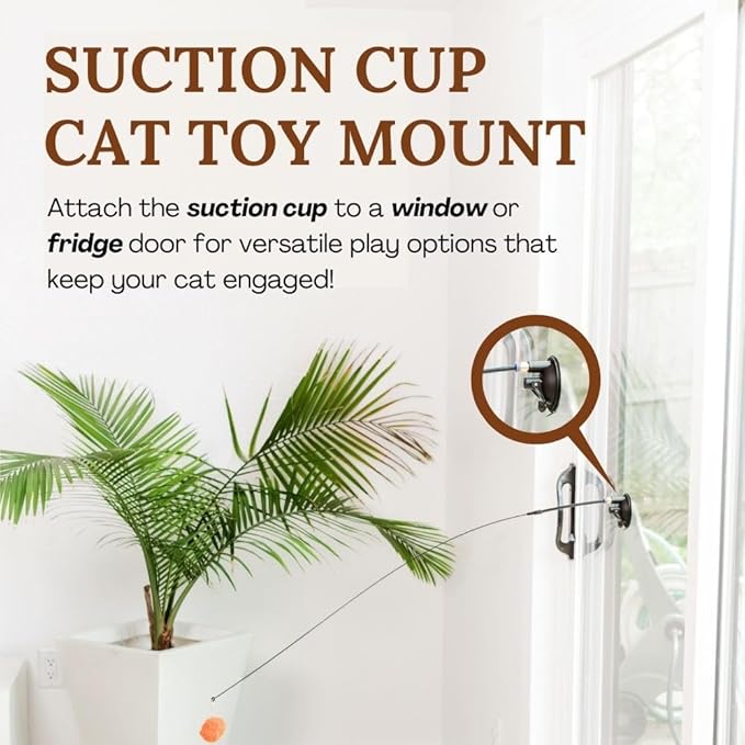 18pcs Interactive Cat Toys for Indoor Cats Suction Cup Cat Toys for Indoor Cats Bird Hunting Slefplay Simulation for Kitten Flying Bird Toy Feather Wand Attachments