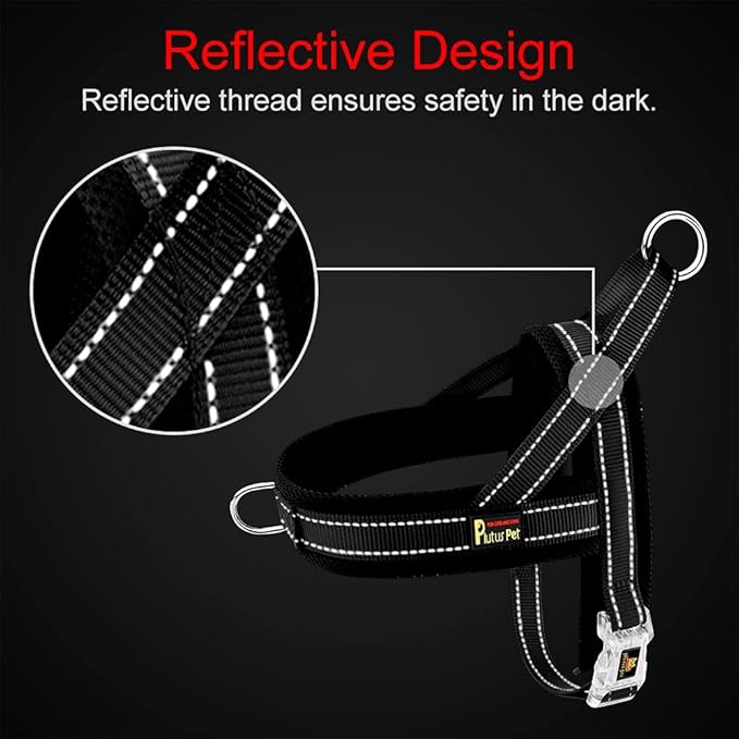 Plutus Pet No Pull Dog Harness with Breathable Mesh Padded, Adjustable Reflective Escape Proof Dog Harness, Quick Fit Dog Vest Harness for Small Medium Large Dogs(XXS, Red)