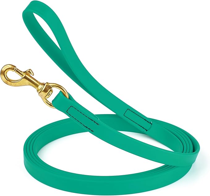 Viper Biothane K9 Working Dog Leash Waterproof Lead for Tracking Training Schutzhund Odor-Proof Long Line with Solid Brass Snap for Puppy Medium and Large Dogs, 33ft Teal