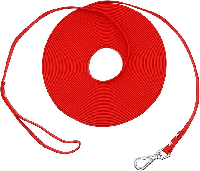 Long Dog Leash Waterproof Recall Training Lead Outdoor Long Line Great for Training, Beach, Play, Camping, or Backyard