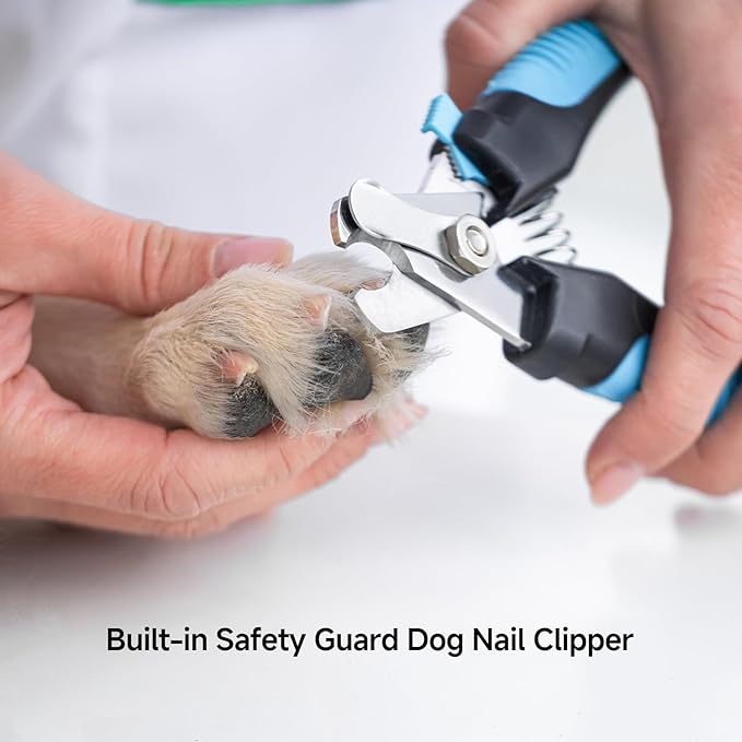 5-in-1 Pet Grooming Kit: Deshedding Rake, Nail Clipper, Grooming Gloves & Massage Brush for Dogs and Cats (Nail Clipper Set)