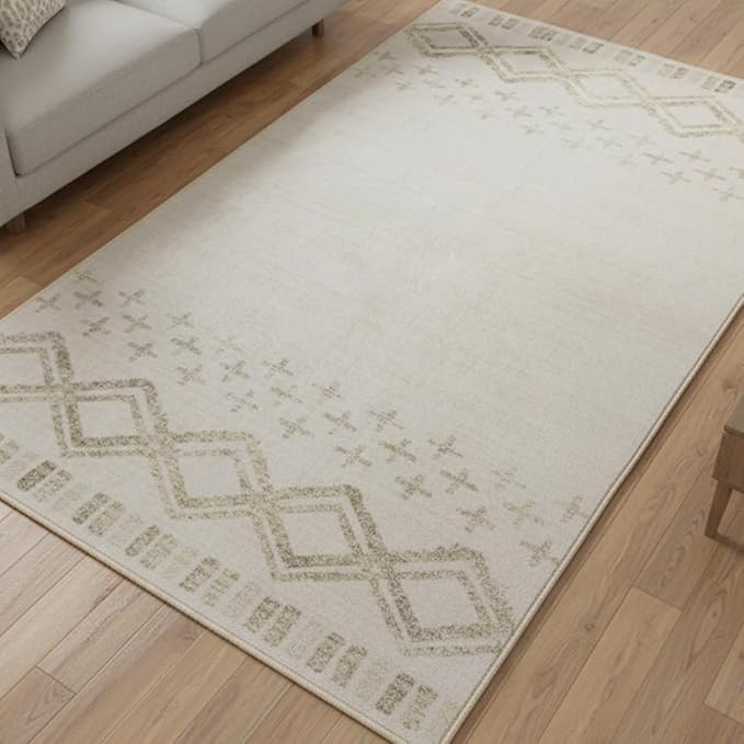 Muddy Mat짰 Tribal 2ft x 7ft Washable Area Rugs for Living Room, Bedroom & Dining Room ??Modern Soft Low Pile Non Slip Carpet ??Pet Friendly Waterproof Foldable Rugs for Home