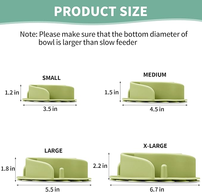 Slow Feeder Dog Bowls Insert, Animire Soft Silicone Slow Eating Dog Food Bowl for Small, Medium and Large Dogs, Compatible with Regular and Elevated Bowls