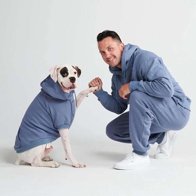 Spark Paws Human Hoodie - Premium Quality, Buttery Soft, Superior Comfort and Fit, Calming Fleece Interior, Suitable for All Styles - Slate Blue - S