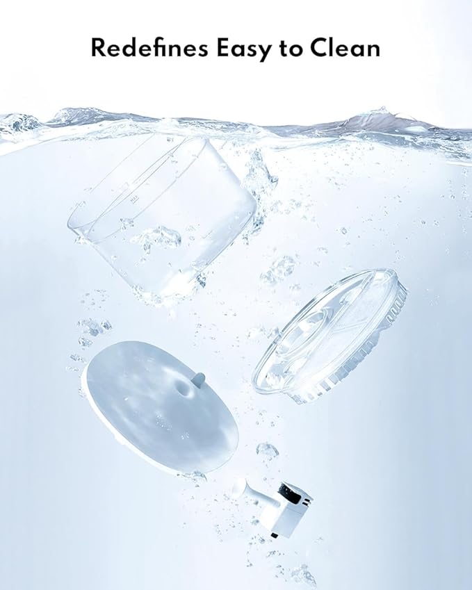HomeRunPet Silent Cat Water Fountain, 68 oz/2L, Pet Fountain Wireless Pump, Dog Water Dispenser, Dual Mode, Quick Assembly & Easy-Clean, Filters Included