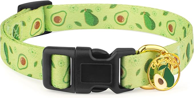 Handmade Dog Collar for Small Medium Large Dogs,Green Avocado with Pendant Fall and Winter Fashions Dog Collars (Small)