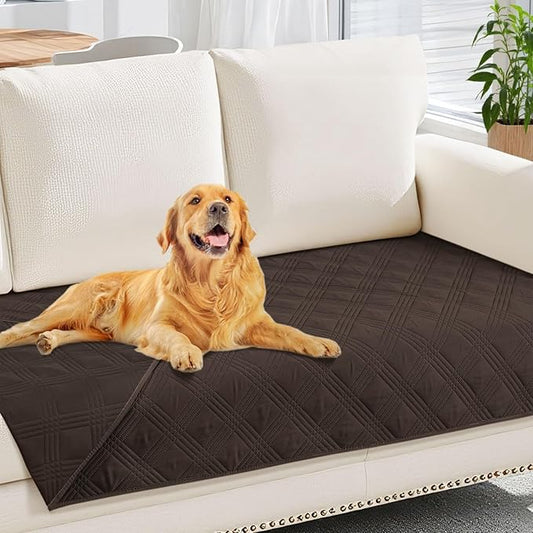 hyha Waterproof Dog Blanket, Reversible Pet Bed Blanket, Soft Sofa Couch Cover for Dogs Washable, Waterproof Pet Couch Covers for Sofa Puppy Cats Furniture Protector(30"x70", Chocolate/Chocolate)