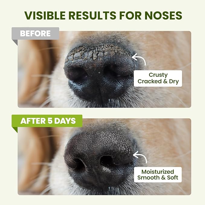 Lick-Safe Dog Paw & Nose Balm with Coconut Oil | Winter Snow, Road Salt & Cold Pavement Protector | All-Natural Moisturizer & Soother for Dry, Cracked Pads & Snout | Horse Hoof, Joint Care