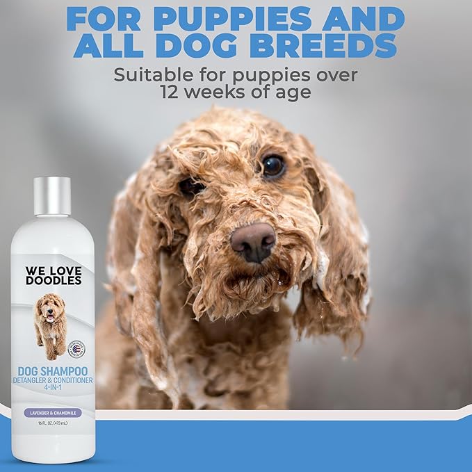 We Love Doodles Pin Brush & Dog Shampoo - Dog Grooming Kit - Remove Mats, Knots, And Tangles