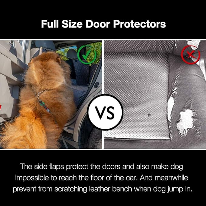 iBuddy Dog Seat Cover for SUV and Small Truck, Waterproof Car Hammock Heavy Duty Back Seat Cover for Dog with Mesh Window Durable Scratchproof Pet Car Seat Protector for Rav4 CR-V Jeeps