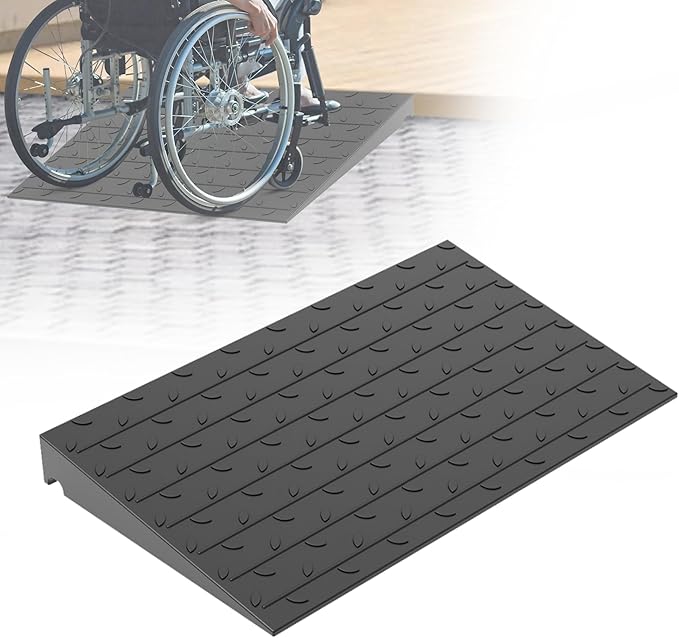 3.5" Rise Rubber Threshold Ramp for Doorways, 36" Wide Wheelchair Ramp 5500 Lbs Capacity, Entry Curb Ramp with Non-Slip Surface, for Wheelchairs, Scooter, Power Chairs, Driveways