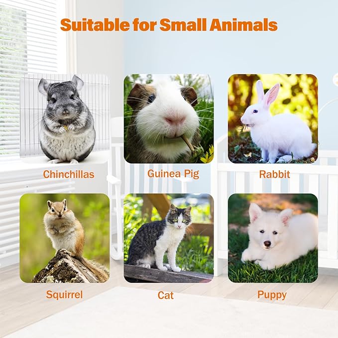 BWOGUE Bunny Tunnel Bed, 2-in-1 Collapsible Tunnel Tubes Toys with Removable Mat Hideout for Cats Kittens Rabbits Guinea Pigs Kitty