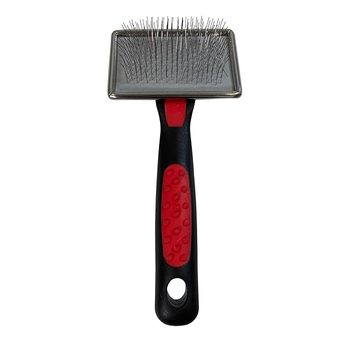 Ryan's Pet Supplies Paw Brothers Flat Slicker Brush for Dogs, Dog Brush for Short Haired Dogs, Professional Grade, Coated Tips, Gentle on Skin, Maximum Coverage, Mini/Small