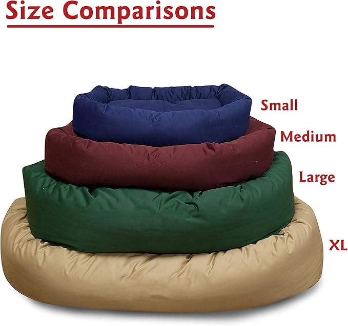 Majestic Pet Dog Bagel Calming Bed, 40x29x9in, Soft Round Pet Bed with Spine Support, Fluffy Donut Dog Bed, Large, Gray
