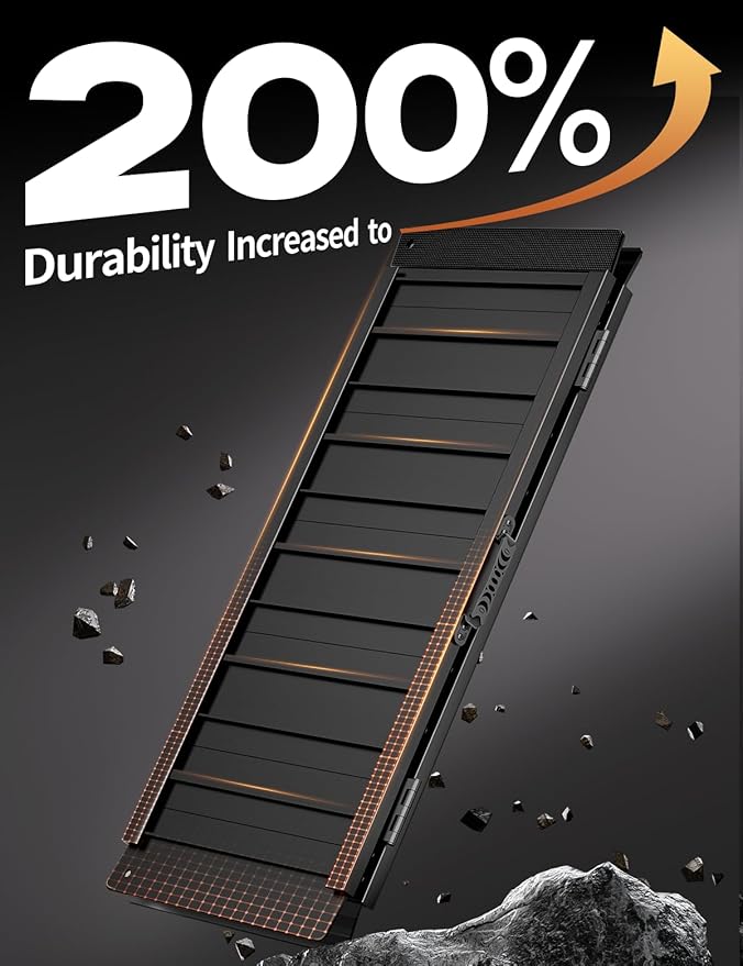 Black Aluminum Ramp 4FT, With Non-Slip Surface Wheelchair Ramp, Folding Portable Wheelchair Ramps for Home Steps,Scooter Ramp for Car, Stairs, Doorways, Curbs, 800 LBS Weight Capacity, 28.3" W x 48''L