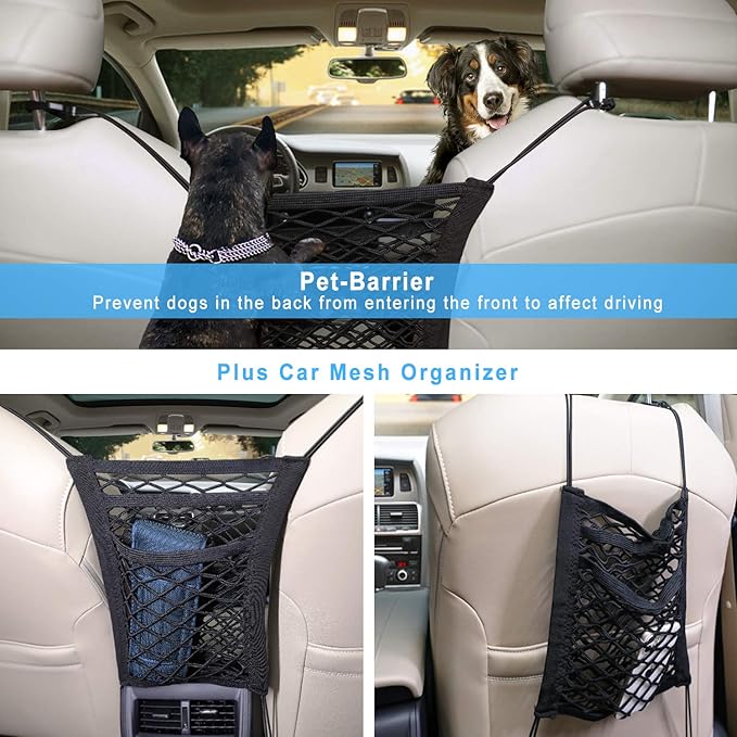 Deluxe Dog Seat Cover for Front Seat-More Durable Waterproof Front Seat Protector, High Heat Resistant and Nonslip Front Seat Cover for Dogs Kids, Universal Size (Black)