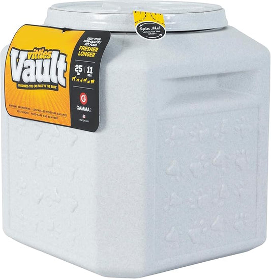 Gamma2 Vittles Vault Pet Food Storage Containers - Sealed Dog and Cat Food Storage Container, Fits up to 25lbs, Made in the USA - [12"L x 13.75"H]