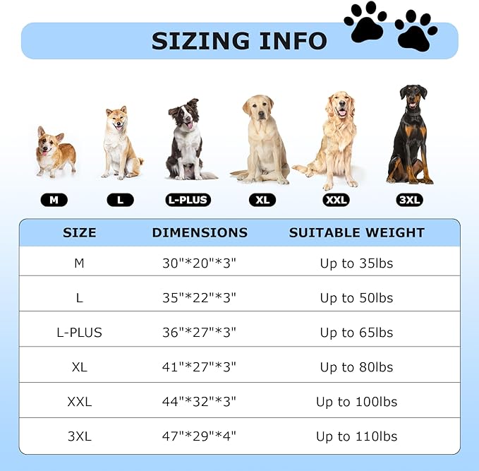 Sunheir Washable Extra Large Dog Bed Covers Soft Plush Replacement, Waterproof Dog Bed Liner, Pet Bed Cover with Zipper 41x27x3 Inches, Grey, Cover Only