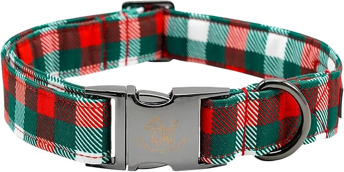 Elegant little tail Dog Collar, Christmas Gingerbread Man Print Pink Pet Collar Cute Dog Collars Male or Female Pet Gift Adjustable Dog Collar for Medium Dogs