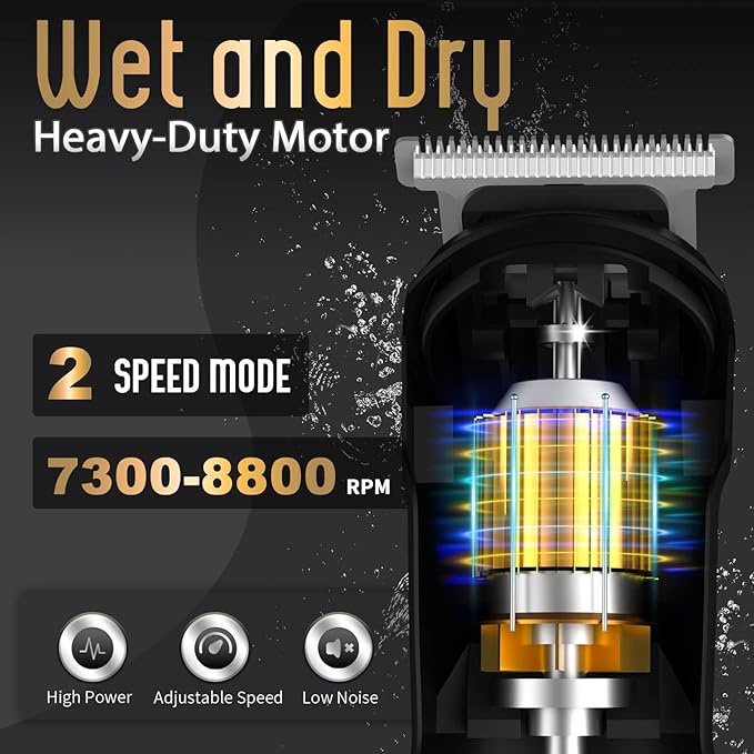 Ufree Beard Trimmer for Men, Waterproof Electric Razor for Nose, Body, Face & Mustache, Cordless Hair Clippers Shavers Grooming Kit, Valentines Day Gifts for Men Husband Father