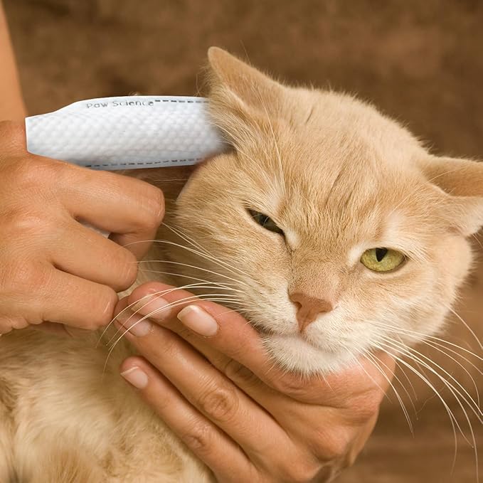 Dog Ear Cleaner Wipes – Finger Wipes for Dogs & Cats – Cleaning, Soothing, & Deodorizing Itchy Ears – Pet Ear Relief Solution (Coconut)