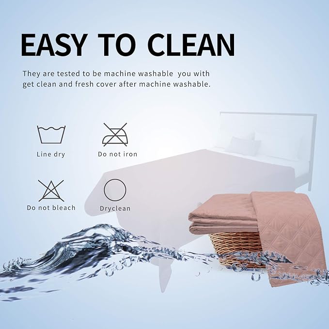 Easy-Going 100% Waterproof Dog Bed Cover, Non-Slip Pet Blanket for Furniture, Washable Couch Cover, Repleasement Sofa Cover (96X82 in,Pink)