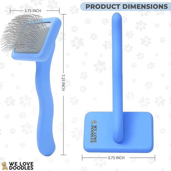 We Love Doodles Slicker Brush Bundle - Large and Mini Slicker Brush Kit for Dogs & Puppies - Grooming Brush for Medium & Long Hair - Made in USA