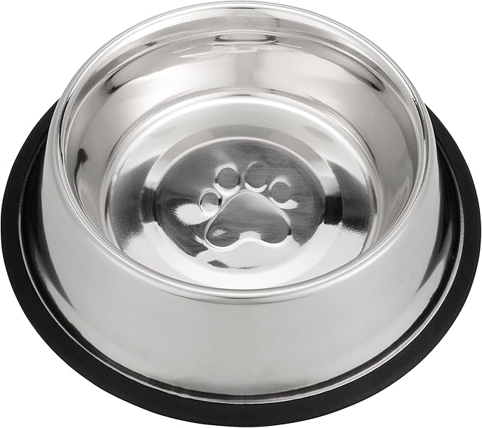 Neater Pet Brands - Stainless Steel No-Skid & Non-Tip Dog Bowl for Food or Water (32 oz, Stainless Steel)