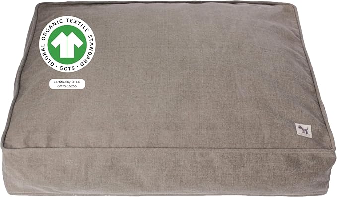 Molly Mutt Jupiter Dog Bed Duvet Cover, GOTS-Certified 100% Cotton Canvas Cover for Dog, Puppy, or Cat Bed, Durable, Washable, and Free of Harmful Chemicals, Huge, 36"x45"x5", Brown