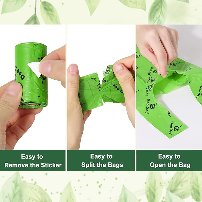 Dog Poop Bags Rolls with Handles 40 Rolls 480 Counts Big Sizes Leak Proof and Extra Thick Waste Bags for Walking Medium Large Dogs Cats Litter Unscented