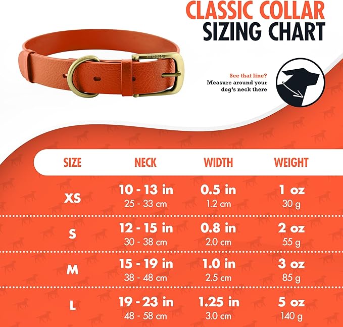 Tuff Pupper Classic Heavy Duty Dog Collar | 10x Stronger Than Leather | 100% Waterproof & Odor Proof Dog Collar | Tough Rust-Proof All Metal Hardware