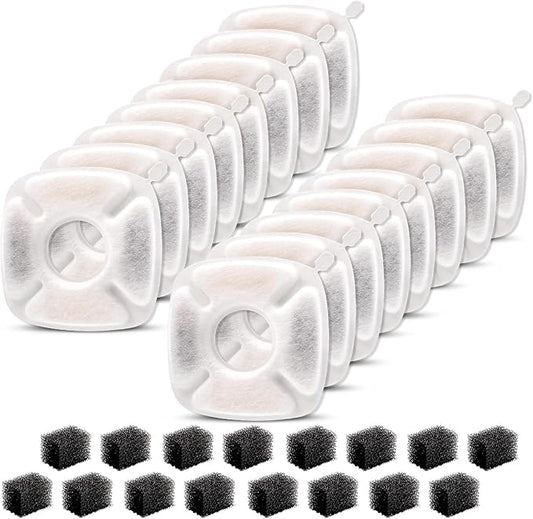 32 Pcs Cat Fountain Filters Replacement, Compatible with 95 oz/2.8 Liter Cat Fountain Filter