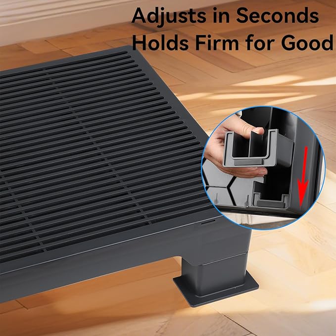Cat Litter Box Step Ramp – Adjustable 3.5" & 6", Large 16.5"x12.6" Non-Slip Litter Trapper Platform Reduces Tracking, Fits Automatic Litter Boxes, for Kittens & Senior Cats