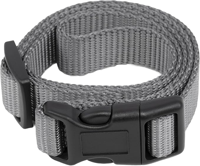 PetSafe 3/4" Rust Replacement Collar Strap with No Holes - Adjustable Strap - Durable Nylon Design - Quick-Snap Buckle - Compatible with Wireless Fence & Bark Collars - 30" - Grey