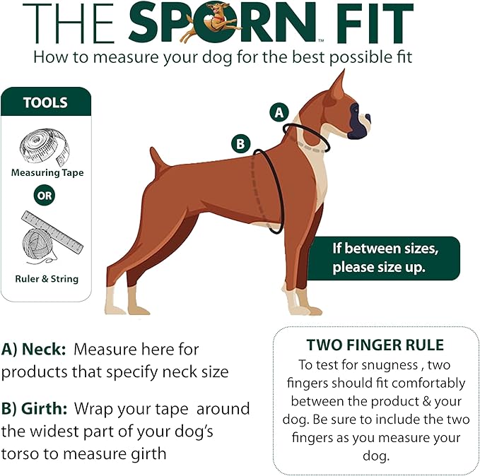 SPORN No Pull Dog Harness, Black, Small