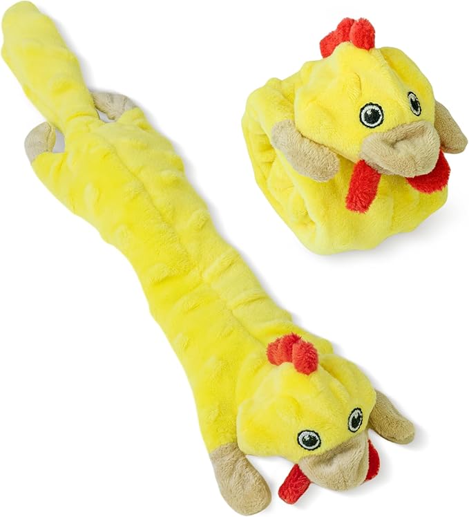 SHARLOVY Dog Squeaky Toys Pack, Bubble Plush Puppy Teething Pet Toys, Crinkle No Stuffing Animals Dog Toy, Doggies Chew for Large Small Medium Breeds
