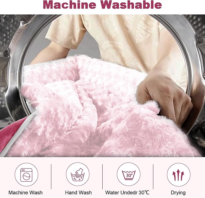Medium-Sized Orthopedic Dog Bed - Washable Rose Velvet Cover, Waterproof Lining, Memory Foam Dog Couch, Non-Slip Base, Sofa Dog Bed for Corgis, Pomeranians, French Bulldogs (Rose Pink, L)