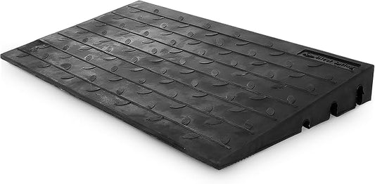 Silver Spring Threshold Ramp, Solid Rubber 4" Maximum Riser with 3 Channels, Black - Mobility Assistance Ramp for Wheelchairs, Scooters, and Power Chairs