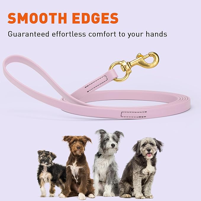 Viper Biothane K9 Working Dog Leash Waterproof Lead for Tracking Training Schutzhund Odor-Proof Long Line with Solid Brass Snap for Puppy Medium and Large Dogs, 33ft Pastel Purple