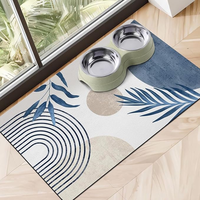 Dog Food Mats for Floors, Absorbent Dog Bowl Mat for Food and Water Dispenser Mat, Quick Dry Cat Food Mat Pet Supplies