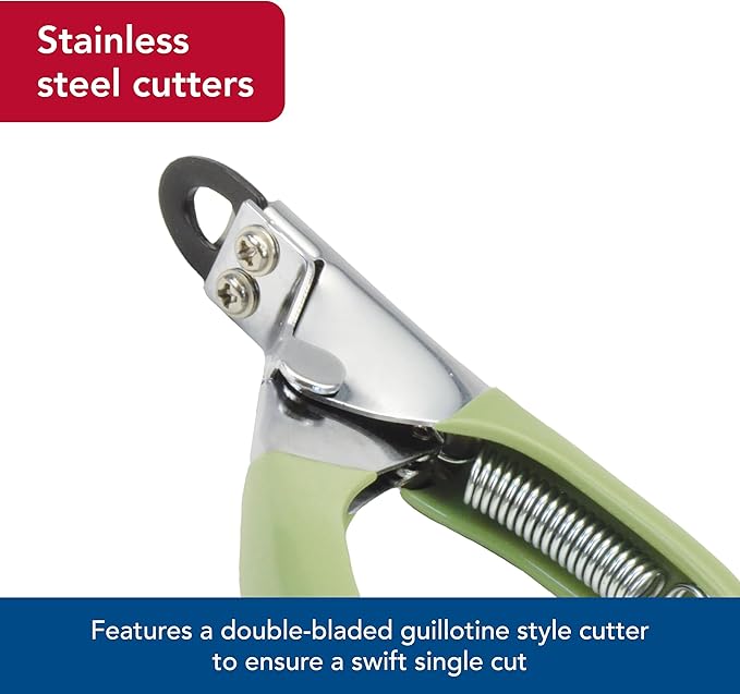 Coastal Pet - Safari Guillotine Dog Nail Trimmer - Double-Bladed Guillotine Style Dog Nail Trimmers - Owner-Friendly Vinyl Grip - for Medium to Large Dogs - Large (5" L x 3" W)