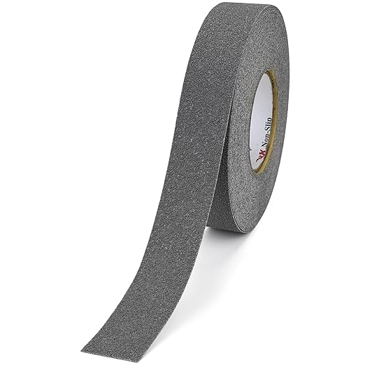 S&X Gray Anti Slip Tape 1 1/2 Inch x 60 FT Roll, Ultimate Non-Slip Skid Grip Tape for Outdoor Stair Treads, Wooden Steps & Exterior Grips, Grit 60, Waterproof, Extra-Durable