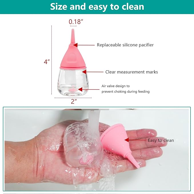 Pet Feeding Bottle for Puppies and Kittens,40ml Pink