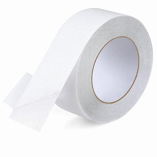 Qingluan Anti Slip Tape, Non Slip Stair Tape for Steps Indoor Waterproof, Clear Safety Slip Traction Grip Tape for Tubs, Stairs, Boats (Transparent, 2 Inch x 33 Feet)