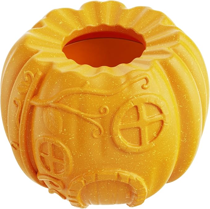 Pumpkin-Shaped Interactive Dog Toy – Multifunctional Food Dispenser, Frozen Lick Toy & Durable Chew Toy for Aggressive Chewers, Safe Nylon & Coffee Wood Fiber, Easy to Clean, Relieves Anxiety