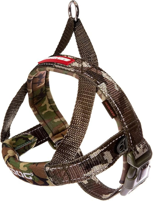 EzyDog Quick Fit Dog Harness ??No Pull Harness for Training, Everyday Walking, and Easy Control - Adjustable Fit, Reflective, and Padded (X-Large, Green Camo)
